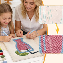 Charger l'image dans la galerie, Punch Needle Kit avec cadre - Limonade Rose