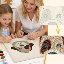 Charger l'image dans la galerie, Punch Needle Kit avec cadre - Chien Souriant