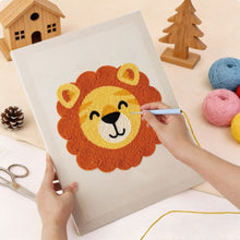 Charger l'image dans la galerie, Punch Needle Kit avec cadre - Petit Lion