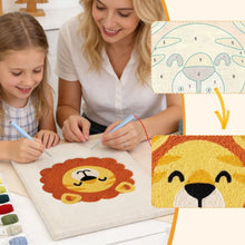 Charger l'image dans la galerie, Punch Needle Kit avec cadre - Petit Lion