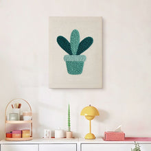Charger l'image dans la galerie, Punch Needle Kit avec cadre - Succulente Souriante