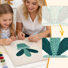Charger l'image dans la galerie, Punch Needle Kit avec cadre - Succulente Souriante