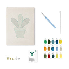 Charger l'image dans la galerie, Punch Needle Kit avec cadre - Succulente Souriante