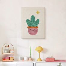 Charger l'image dans la galerie, Punch Needle Kit avec cadre - Cactus Souriant