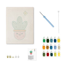 Charger l'image dans la galerie, Punch Needle Kit avec cadre - Cactus Souriant