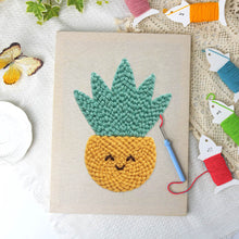 Charger l'image dans la galerie, Punch Needle Kit avec cadre - Ananas Ensoleillé