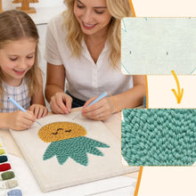Charger l'image dans la galerie, Punch Needle Kit avec cadre - Ananas Ensoleillé