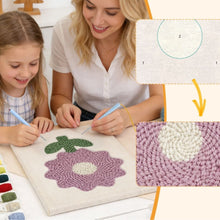 Charger l'image dans la galerie, Punch Needle Kit avec cadre - Fleur lilas