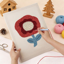 Charger l'image dans la galerie, Punch Needle Kit avec cadre - Floraison Pourpre
