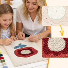 Charger l'image dans la galerie, Punch Needle Kit avec cadre - Floraison Pourpre