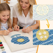 Charger l'image dans la galerie, Punch Needle Kit avec cadre - Fleur Bleue