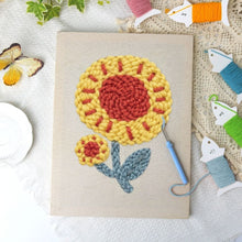Charger l'image dans la galerie, Punch Needle Kit avec cadre - Fleur Soleil
