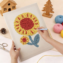 Charger l'image dans la galerie, Punch Needle Kit avec cadre - Fleur Soleil
