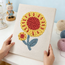 Charger l'image dans la galerie, Punch Needle Kit avec cadre - Fleur Soleil