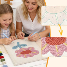 Charger l'image dans la galerie, Punch Needle Kit avec cadre - Fleur Douce