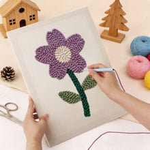 Charger l'image dans la galerie, Punch Needle Kit avec cadre - Fleur de Printemps Douce