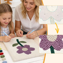 Charger l'image dans la galerie, Punch Needle Kit avec cadre - Fleur de Printemps Douce