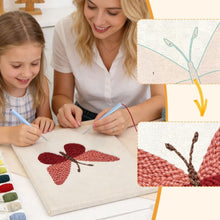 Charger l'image dans la galerie, Punch Needle Kit avec cadre - Ailes Pourpres