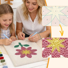 Charger l'image dans la galerie, Punch Needle Kit avec cadre - Pétales de Printemps