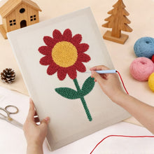 Charger l'image dans la galerie, Punch Needle Kit avec cadre - Fleur Radieuse