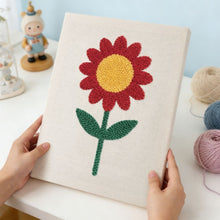 Charger l'image dans la galerie, Punch Needle Kit avec cadre - Fleur Radieuse