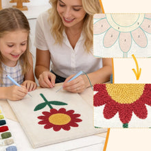 Charger l'image dans la galerie, Punch Needle Kit avec cadre - Fleur Radieuse