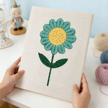 Charger l'image dans la galerie, Punch Needle Kit avec cadre - Fleur Ciel Bleu