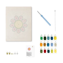 Charger l'image dans la galerie, Punch Needle Kit avec cadre - Marguerite Rose