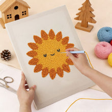 Charger l'image dans la galerie, Punch Needle Kit avec cadre - Soleil Souriant