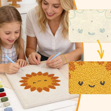 Charger l'image dans la galerie, Punch Needle Kit avec cadre - Soleil Souriant