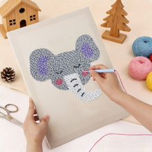 Charger l'image dans la galerie, Punch Needle Kit avec cadre - Petit Éléphant