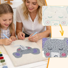 Charger l'image dans la galerie, Punch Needle Kit avec cadre - Petit Éléphant