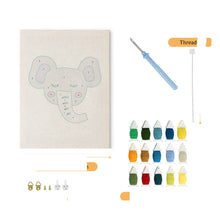 Charger l'image dans la galerie, Punch Needle Kit avec cadre - Petit Éléphant