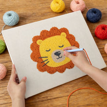 Charger l'image dans la galerie, Punch Needle Kit avec cadre - Lion Endormi