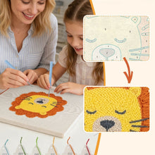 Charger l'image dans la galerie, Punch Needle Kit avec cadre - Lion Endormi