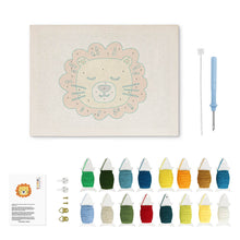 Charger l'image dans la galerie, Punch Needle Kit avec cadre - Lion Endormi