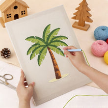 Charger l'image dans la galerie, Punch Needle Kit avec cadre - Paradis des Palmiers