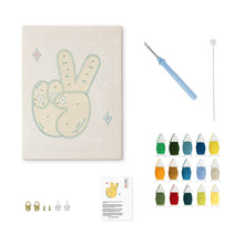 Charger l'image dans la galerie, Punch Needle Kit avec cadre - Paix &amp; Lumière