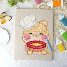 Charger l'image dans la galerie, Punch Needle Kit avec cadre - Lapin Pâtissier