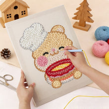 Charger l'image dans la galerie, Punch Needle Kit avec cadre - Lapin Pâtissier