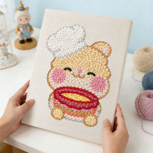Charger l'image dans la galerie, Punch Needle Kit avec cadre - Lapin Pâtissier