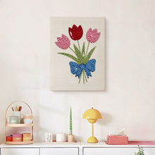 Charger l'image dans la galerie, Punch Needle Kit avec cadre - Bouquet de Tulipes