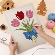 Charger l'image dans la galerie, Punch Needle Kit avec cadre - Bouquet de Tulipes