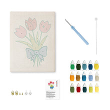Charger l'image dans la galerie, Punch Needle Kit avec cadre - Bouquet de Tulipes