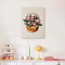 Charger l'image dans la galerie, Punch Needle Kit avec cadre - Panier de Fleurs
