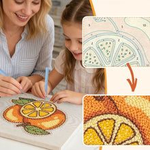 Charger l'image dans la galerie, Punch Needle Kit avec cadre - Oranges Fraîches