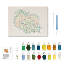 Charger l'image dans la galerie, Punch Needle Kit avec cadre - Oranges Fraîches