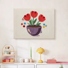 Charger l'image dans la galerie, Punch Needle Kit avec cadre - Tulipes Colorées