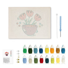 Charger l'image dans la galerie, Punch Needle Kit avec cadre - Tulipes Colorées
