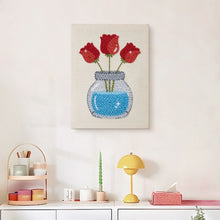 Charger l'image dans la galerie, Punch Needle Kit avec cadre - Bocal de Tulipes
